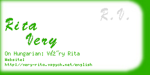 rita very business card